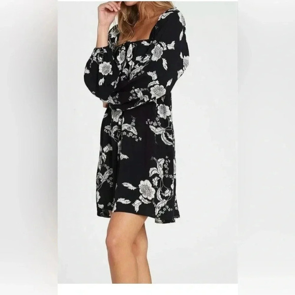Billabong Black Floral Multi Way Boho Flowy Dress SZ XS - Picture 3 of 8
